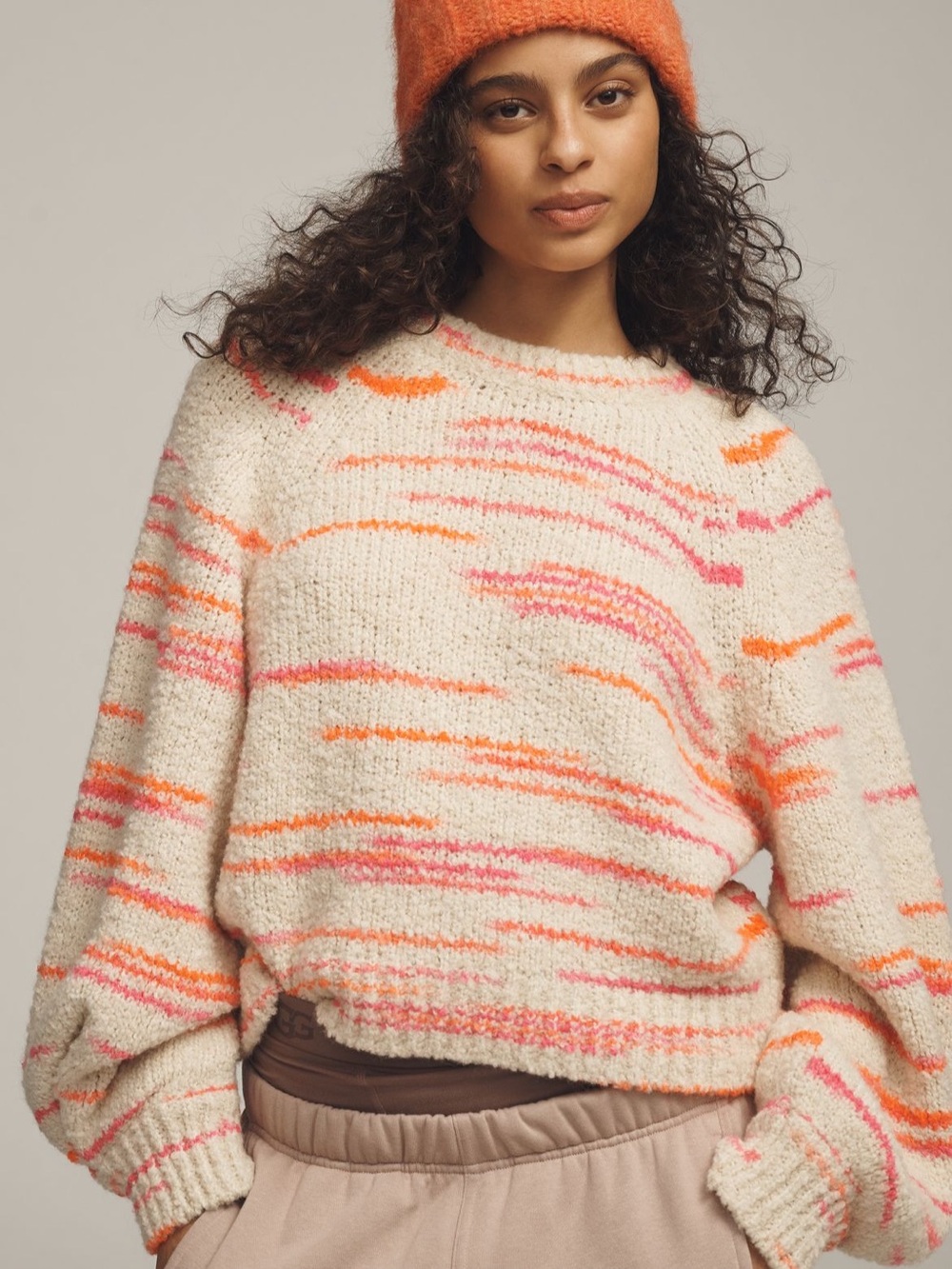 ·Anthropologie· Pilcro balloon-sleeve crew-neck sweater